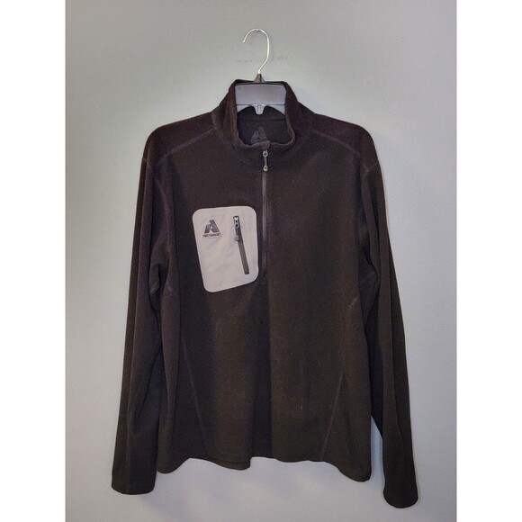 Eddie Bauer First Ascent Fleece 1/4 Zip Pullover Men's L Black Mock Neck Outdoor - Picture 2 of 7